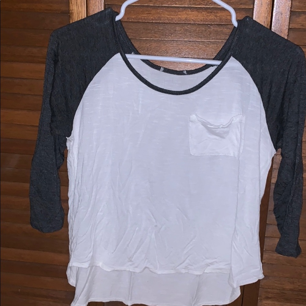 Quarter sleeve shirt with little pocket very cute.